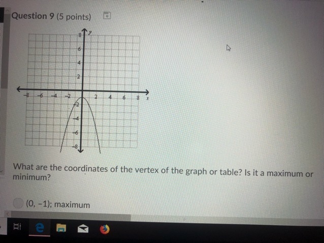 A. (0,-1); maximum B. (-1,0); minimum C. (-1,0); maximum D. (0,-1); minimum-example-1