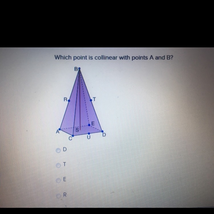 Which points are collinear with points A and B ?-example-1