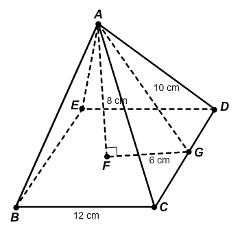 What is the volume of this square pyramid? 384 cm³ 288 cm³ 192 cm³ 96 cm³-example-1