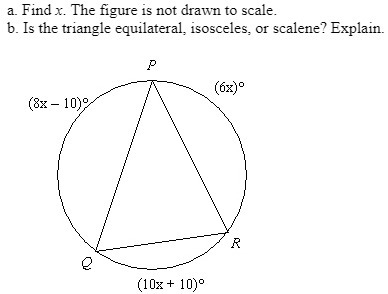 A. Find x. The figure is not drawn to scale. B. Is the triangle equilateral, isosceles-example-1