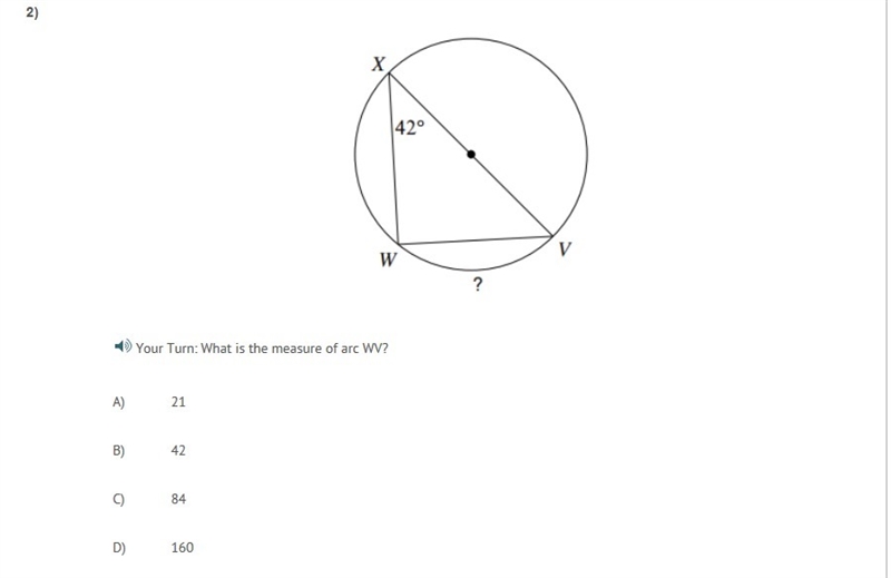 What is the measure of arc WV?-example-1