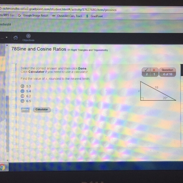 Find the value of x, rounded to the nearest tenth.-example-1