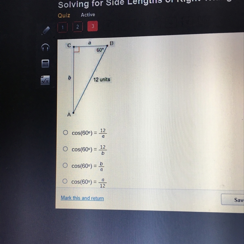 Which equation can be solved to find one of the missing side length in ?-example-1