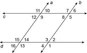 The first image is use for questions 1-3. 1.Given ∠8≅∠12, which lines, if any, must-example-1