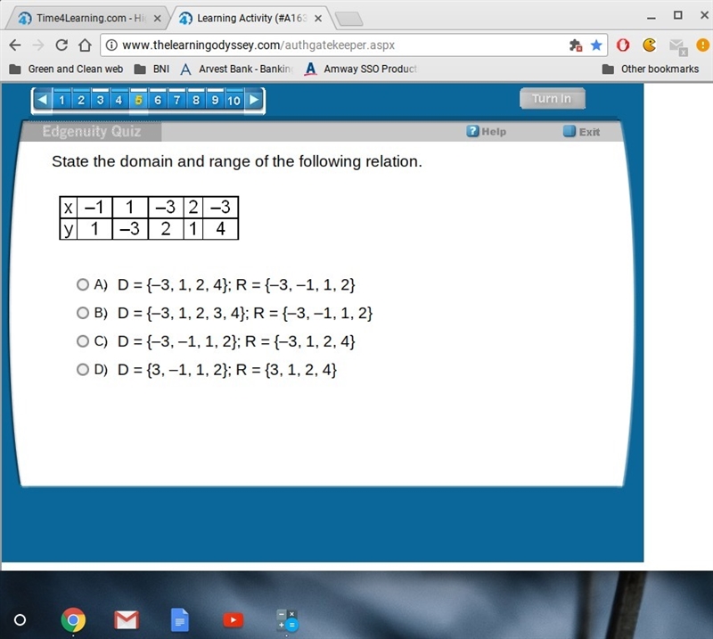 State the domain and range of the following relation. (picture included) please help-example-1