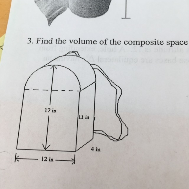 What is the volume of the composite space figure?-example-1