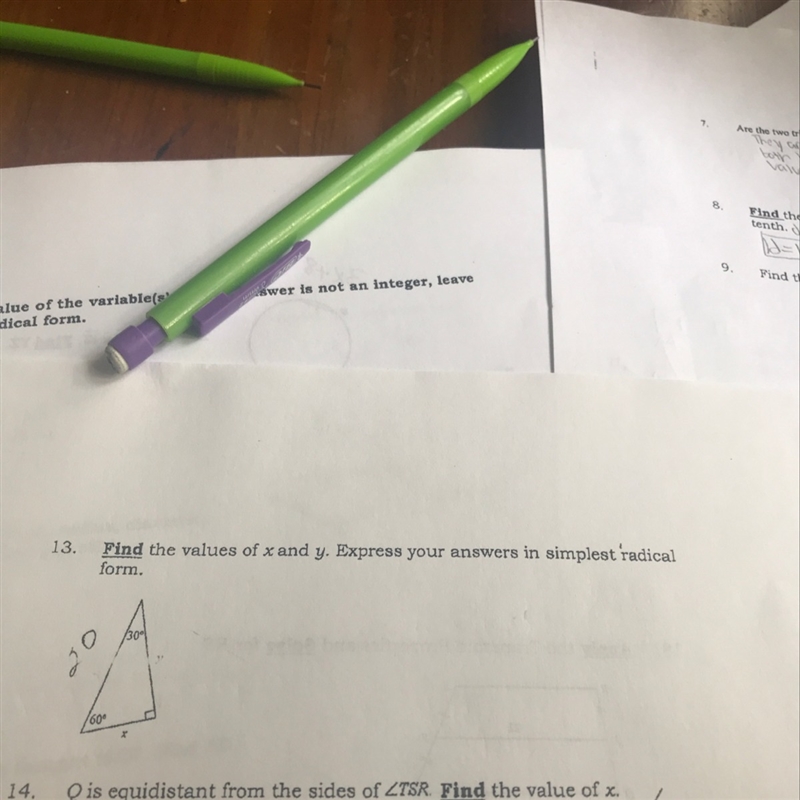 How to find the values of x and y.-example-1