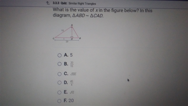 What is the value of x in the figure below?-example-1