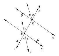 M∥n, m∠1 = 50°, m∠2 = 48°, and line s bisects ∠ABC. What is m∠3?-example-1