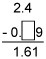 The difference between 2.4 and a number is 1.61, as shown below. What number should-example-1