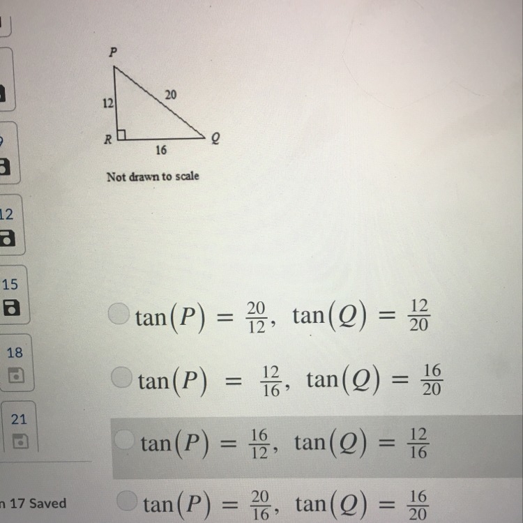 Write the tangent ratios for P and Q!?????-example-1