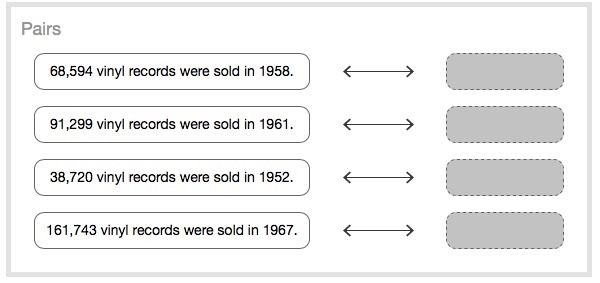 Let f(t) be the number of vinyl records sold by a record company t years after 1950. Match-example-2