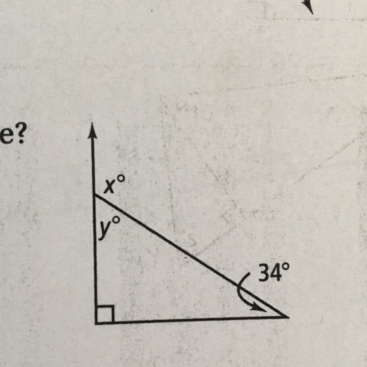 What are the values of x and y in the right triangles?-example-1