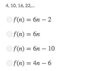 Write an explicit rule to represent the sequence : 4, 10, 16, 22,...-example-1