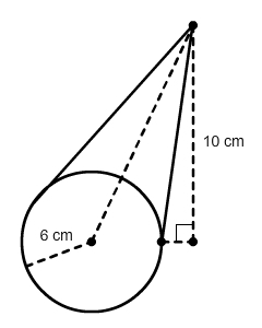 What is the volume of this oblique cone? 12π cm³ 40π cm³ 60π cm³ 120π cm³-example-1