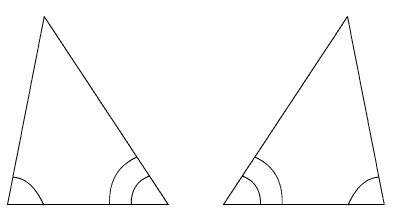 Can you prove that the two triangles are similar? Justify your answer.-example-1