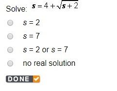 Please help Solve s=4+sqrt(s+2)-example-1