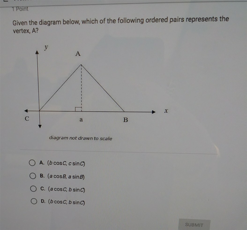 Given the diagram below which of the following ordered pairs-example-1