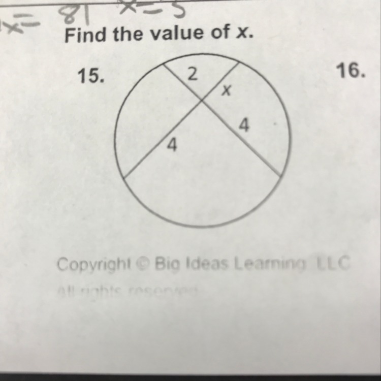 Help please!! i need to find the value of x-example-1