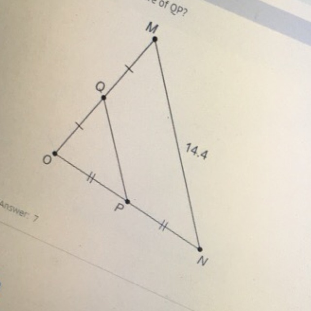 What is the measure of QP?-example-1