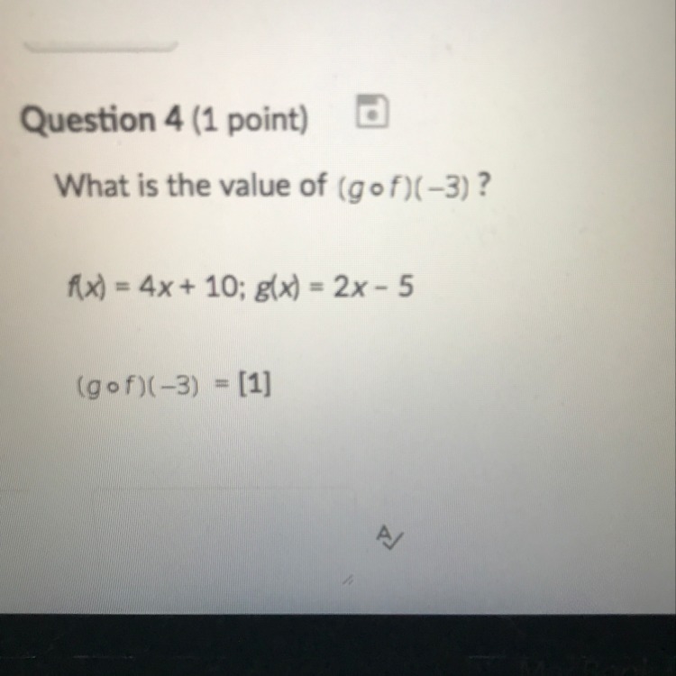 What is the value of (g o f)(-3)-example-1