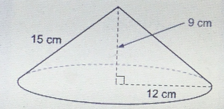 What is the best approximation of the surface area of this right cone? A. 792 B. 566 C-example-1