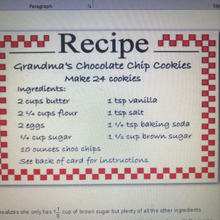 Khianna wants to make a batch of her Grandma chocolate chip cookies from a friend-example-1