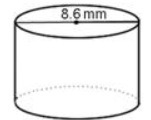 Find the height of the figure below if the surface area is 651.13 mm^2 8.6 is the-example-1