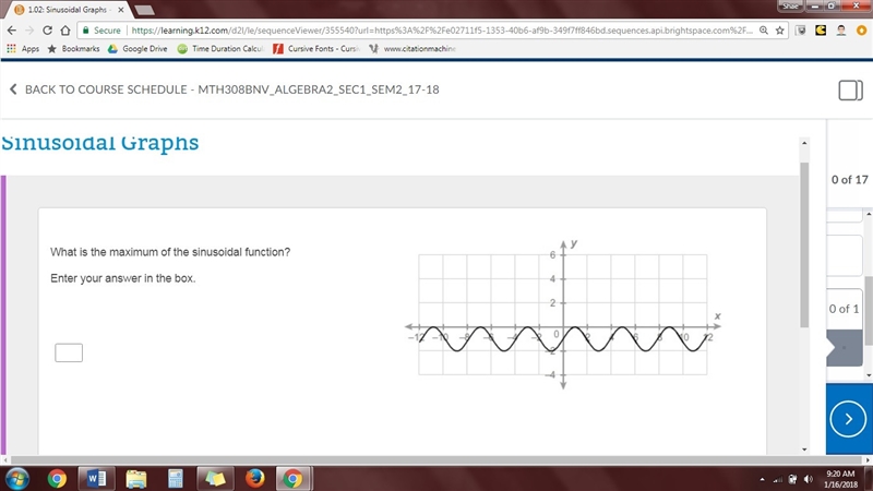 What is the maximum of the sinusoidal function? Enter your answer in the box-example-1