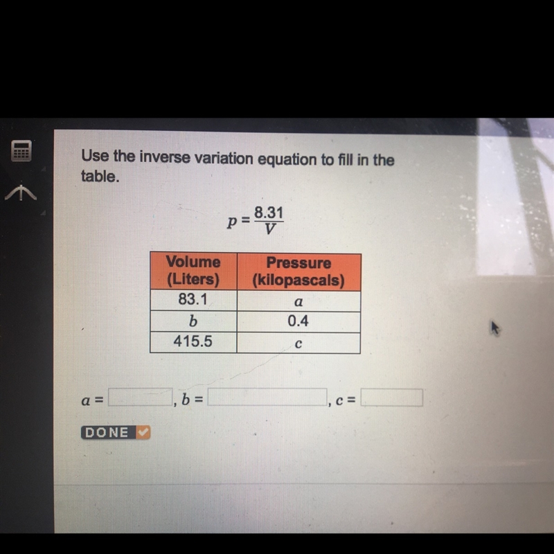 Please help me with this Using an Inverse Variation problem.-example-1