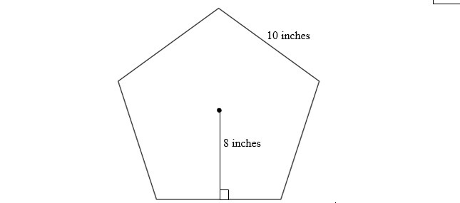 Find the area of the pentagon below with the given information May you explain how-example-1