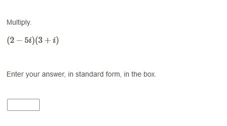 PLEASE HELP ASAP!!! CORRECT ANSWER ONLY PLEASE!!! Multiply. (2 − 5i)(3 + i)-example-1