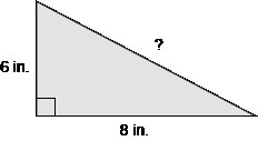 Find the length of the third side of the triangle by using the Pythagorean theorem-example-1