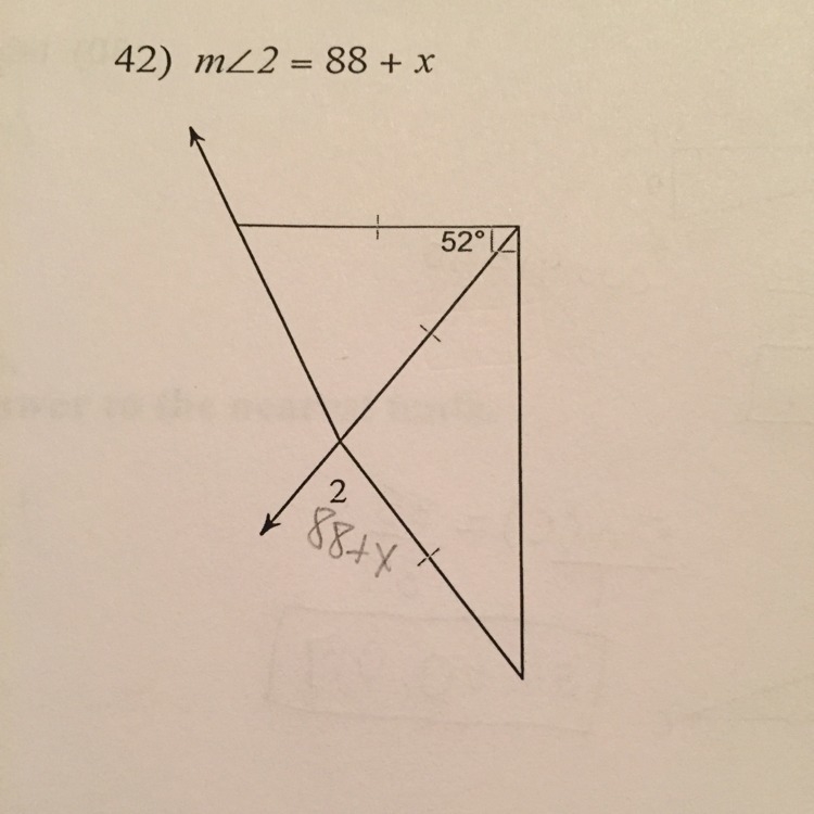 How do I find the value of x here?-example-1