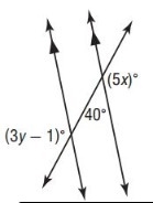 3. Find the measure of x and y.-example-1