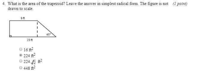 What is the area of the trapezoid leave the answer in simplest radical form the figure-example-1