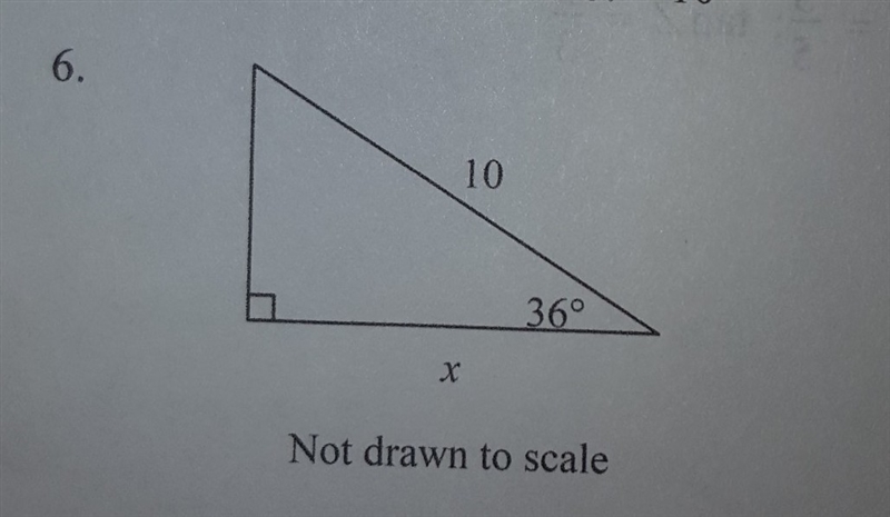 Find the value of x. Round to the nearest tenth a. 12.9 b. 8.5 c. 12.4 d. 8.1-example-1