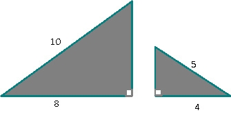 Write the ratio of corresponding sides for the similar triangles and reduce the ratio-example-1