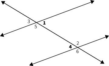 Use the figure to decide the type of angle pair that describes ∠1 and ∠4. A. Same-example-1