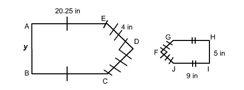 Find the value of y in the similar figures below.-example-1