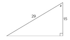 What is the value of x in this triangle? Enter your answer as a decimal in the box-example-1