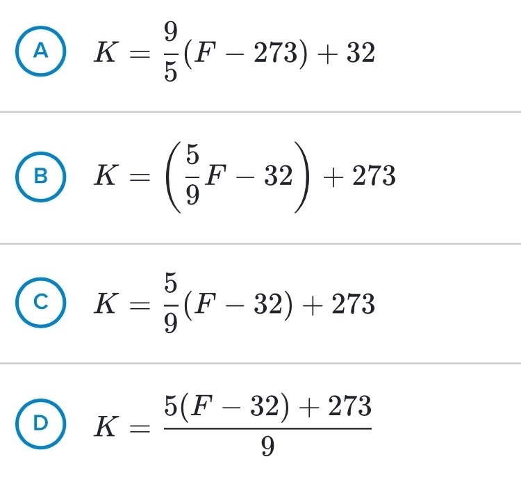 In order to convert a temperature in Kelvin, K, into a temperature in degrees Fahrenheit-example-1