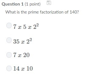 What is the prime factorization of 140?-example-1