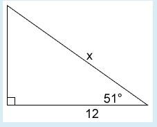 Solve for x. Round your answer to 2 decimal places. Select one: a. 7.55 b. 15.44 c-example-1