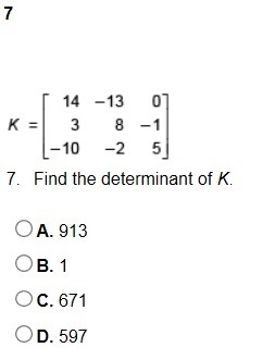 Algebra question ( Matrices and Determinants ) 20 pints-example-1