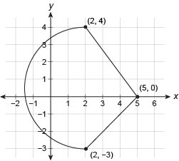 This figure is made up of a triangle and a semicircle. What is the area of this figure-example-1