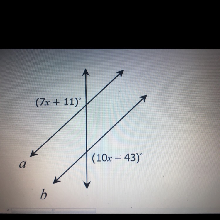 If a and b , find the value of x-example-1