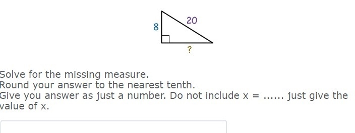 Solve for the missing measure. Round your answer to the nearest tenth. Give you answer-example-1