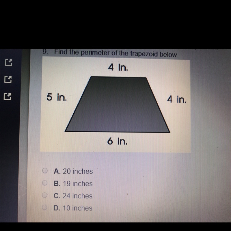 Find the perimeter of the trapezoid below-example-1