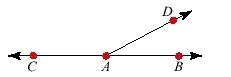 Points C, A, and B are collinear. Select the correct answer. and name the same ray-example-1